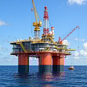 Ballast and Bilge Systems - offshore platform showing compact ballast and bilge pumps near the hull